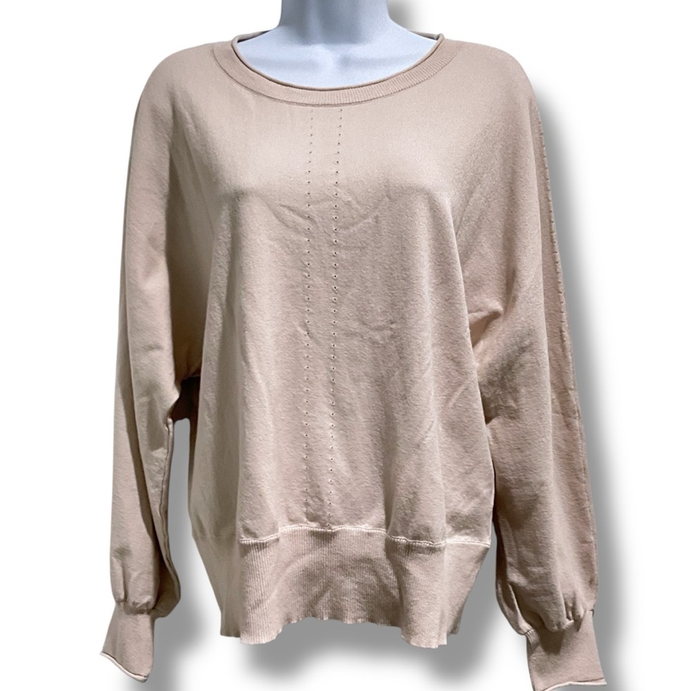 PHILOSOPHY Oatmeal Long Sleeve Pullover Sweater